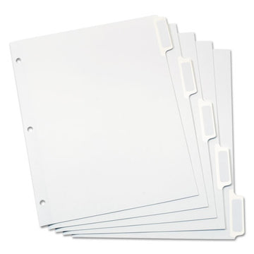 Oxford™ Custom Label Tab Dividers With Self-adhesive Tab Labels, 5-tab, 11 X 8.5, White, 25 Sets freeshipping - TVN Wholesale